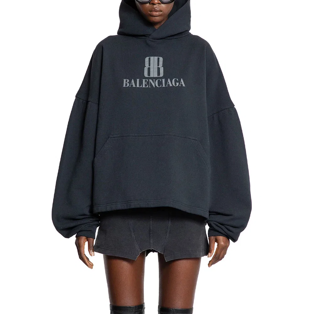 Женский свитшот с принтом Balenciaga, Black — фото 3