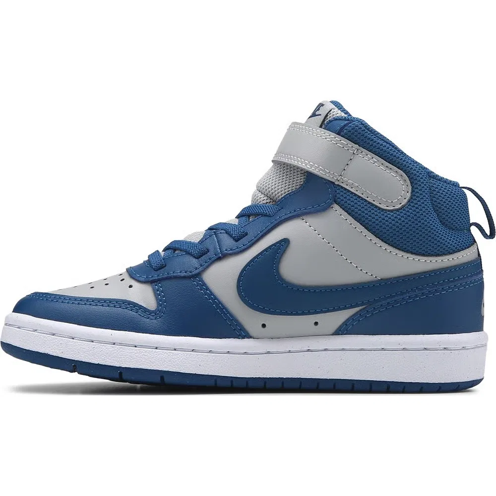 Детские высокие кроссовки Court Borough Mid 2 Nike, Grey/Blue — фото 3