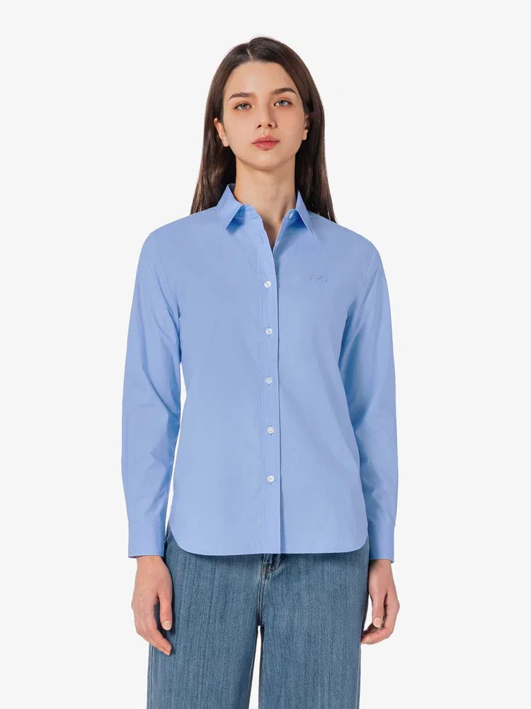 Рубашка LACOSTE с длинным рукавом, Gray, Хлопковая