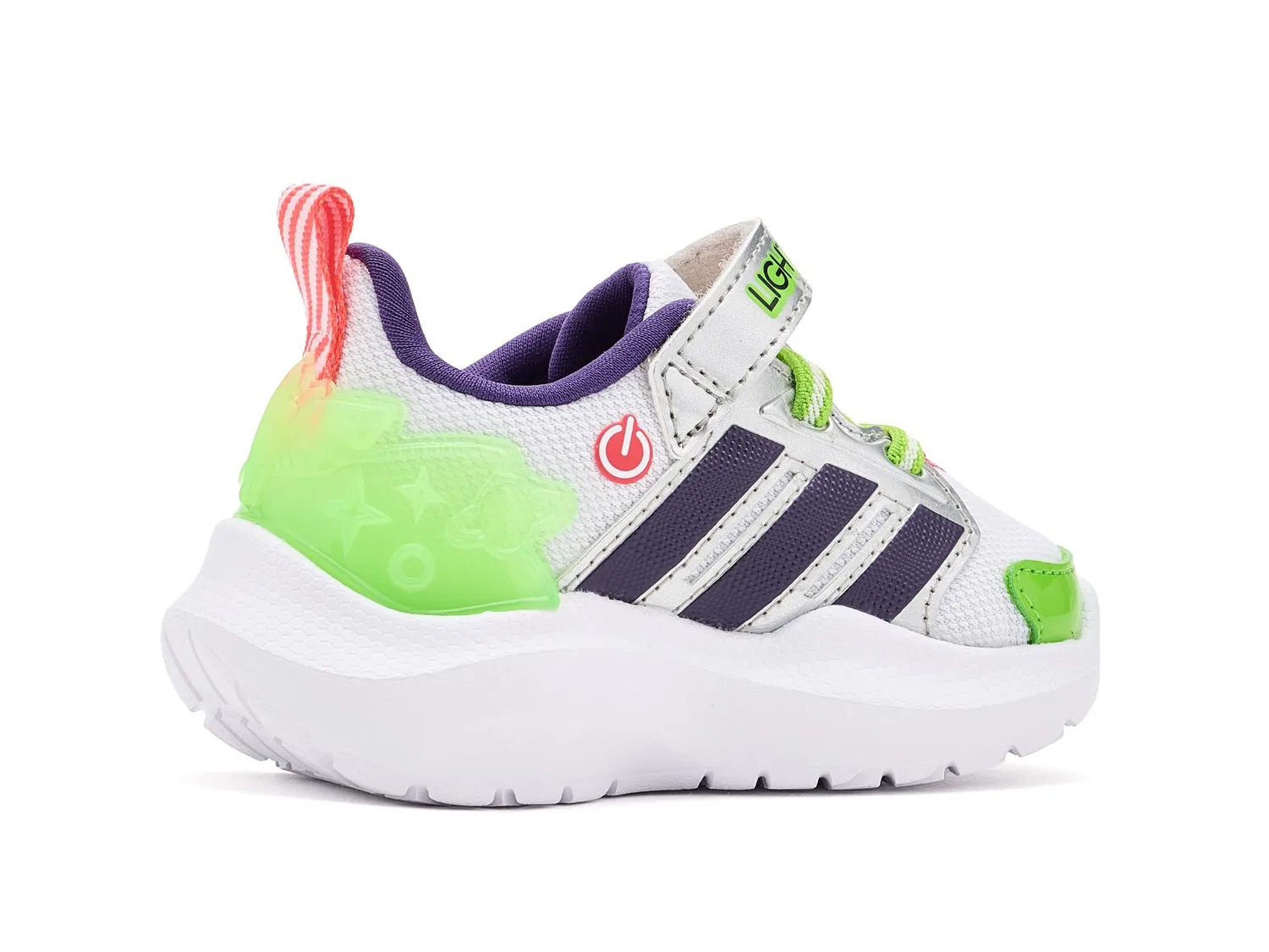 Кроссовки Pixar Lightorama Runner (для младенцев и малышей) Adidas Kids, White/Violet/Lucid Red — фото 4