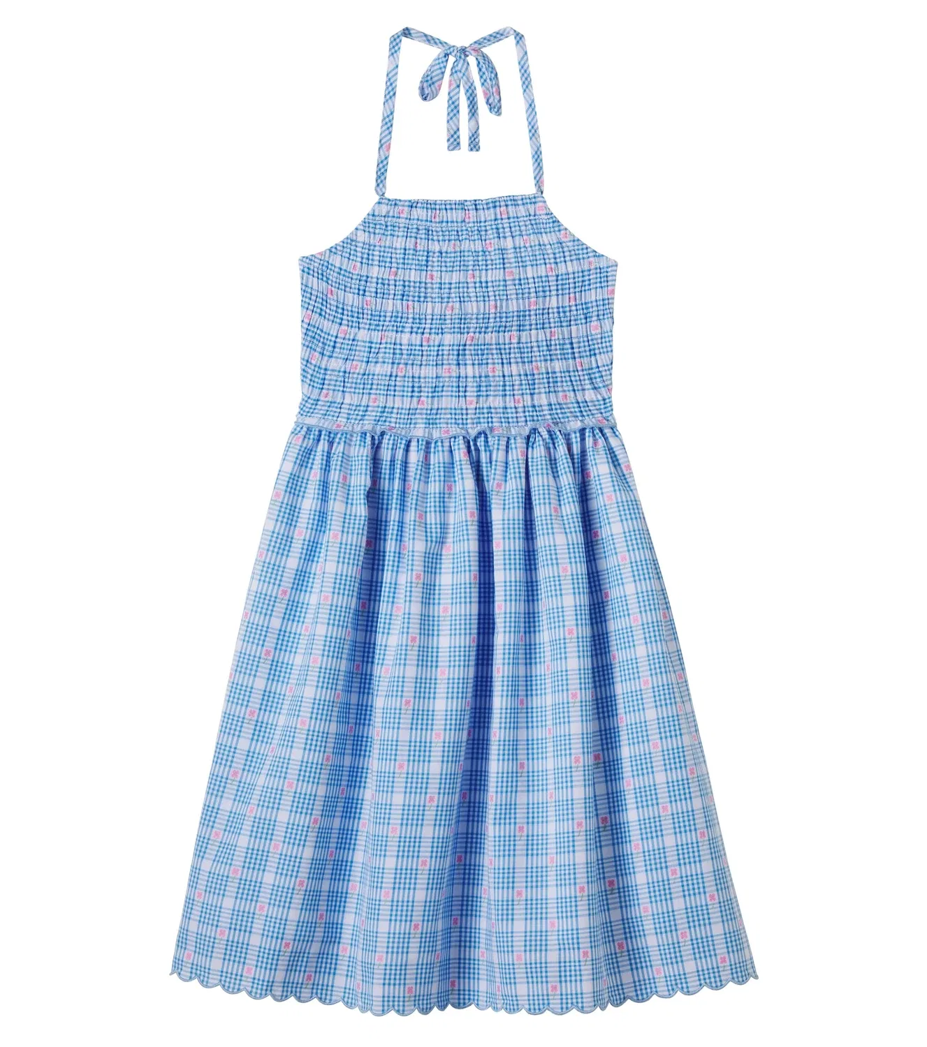 Платье с завязкой на шее Bebe Organic, синий