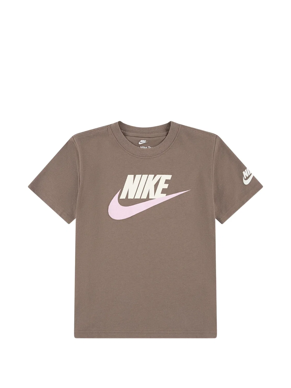 Футболка Family с короткими рукавами принтом Nike Kids, коричневый