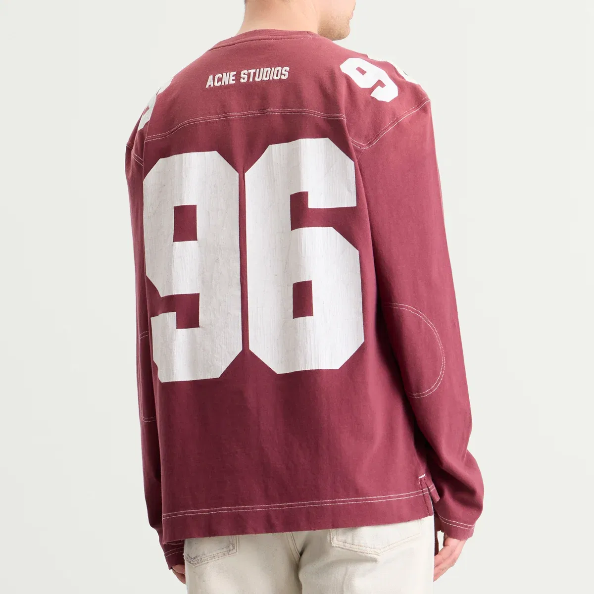 Лонгслив Exfold long sleeve jersey Acne Studios, Faded Red — фото 3