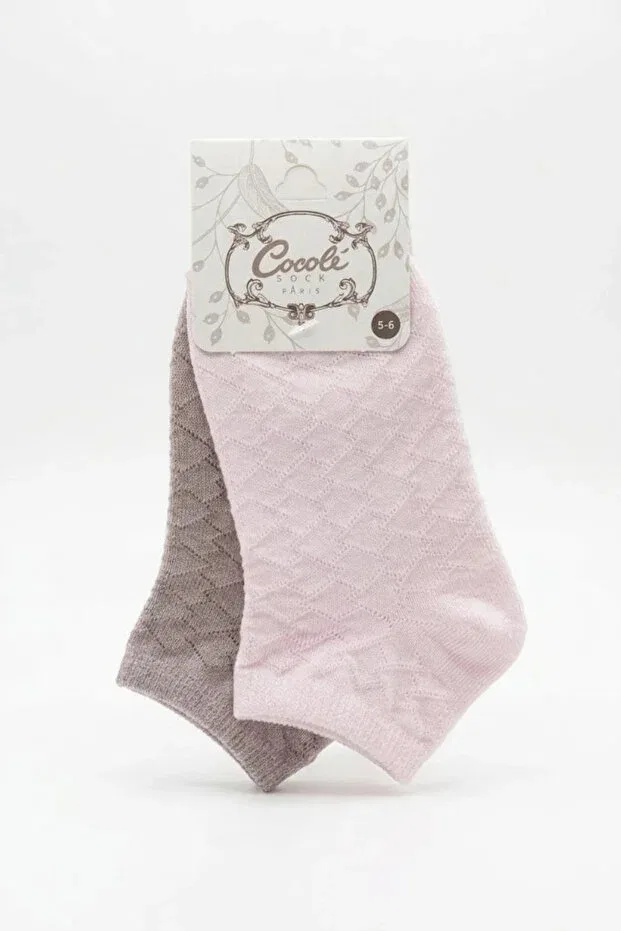 Детские носки-пинетки для девочек с бриллиантовым узором Cocole Socks, Multicolor