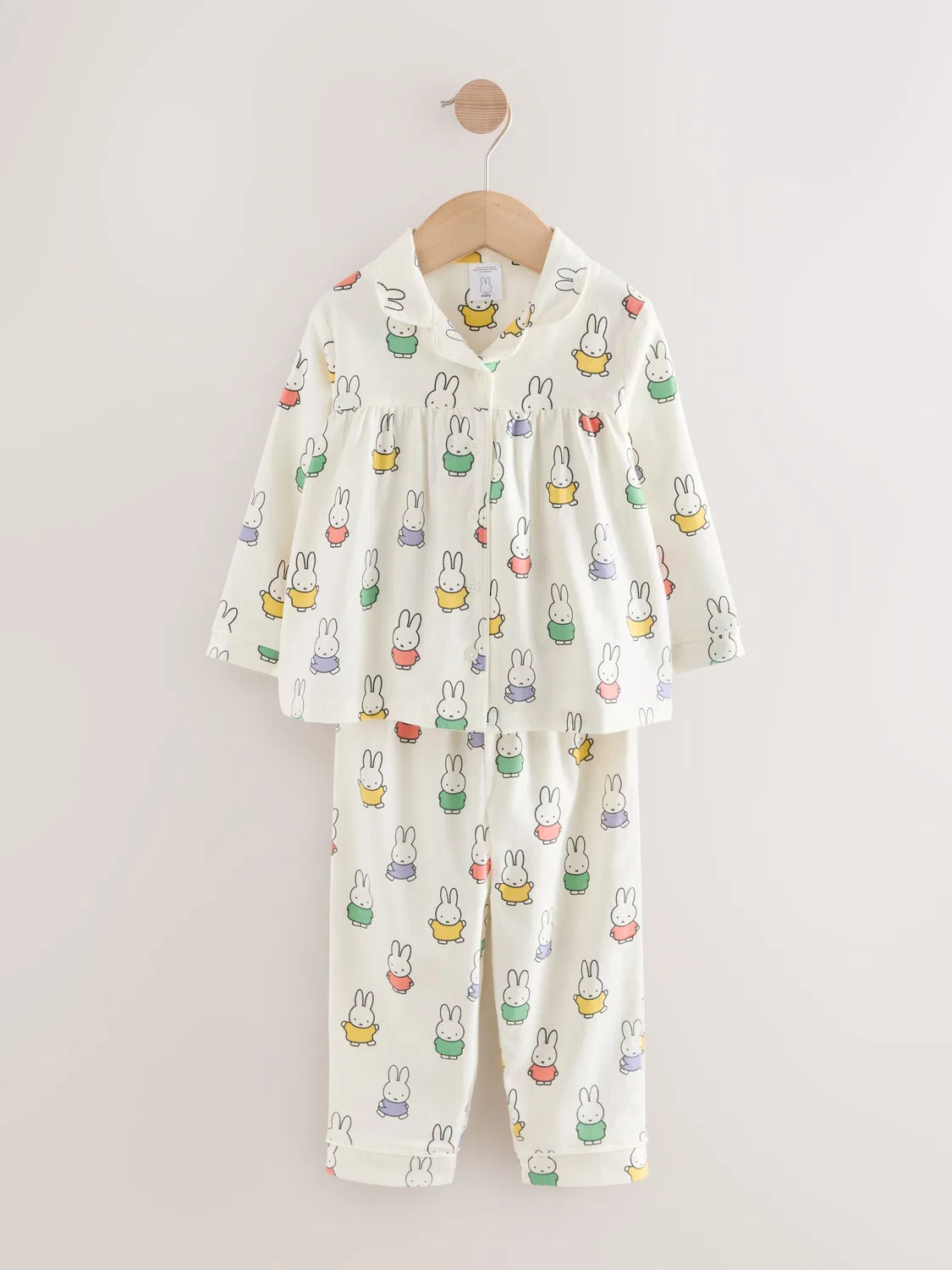 Пижама Miffy на пуговицах Next, экрю белый — фото 4