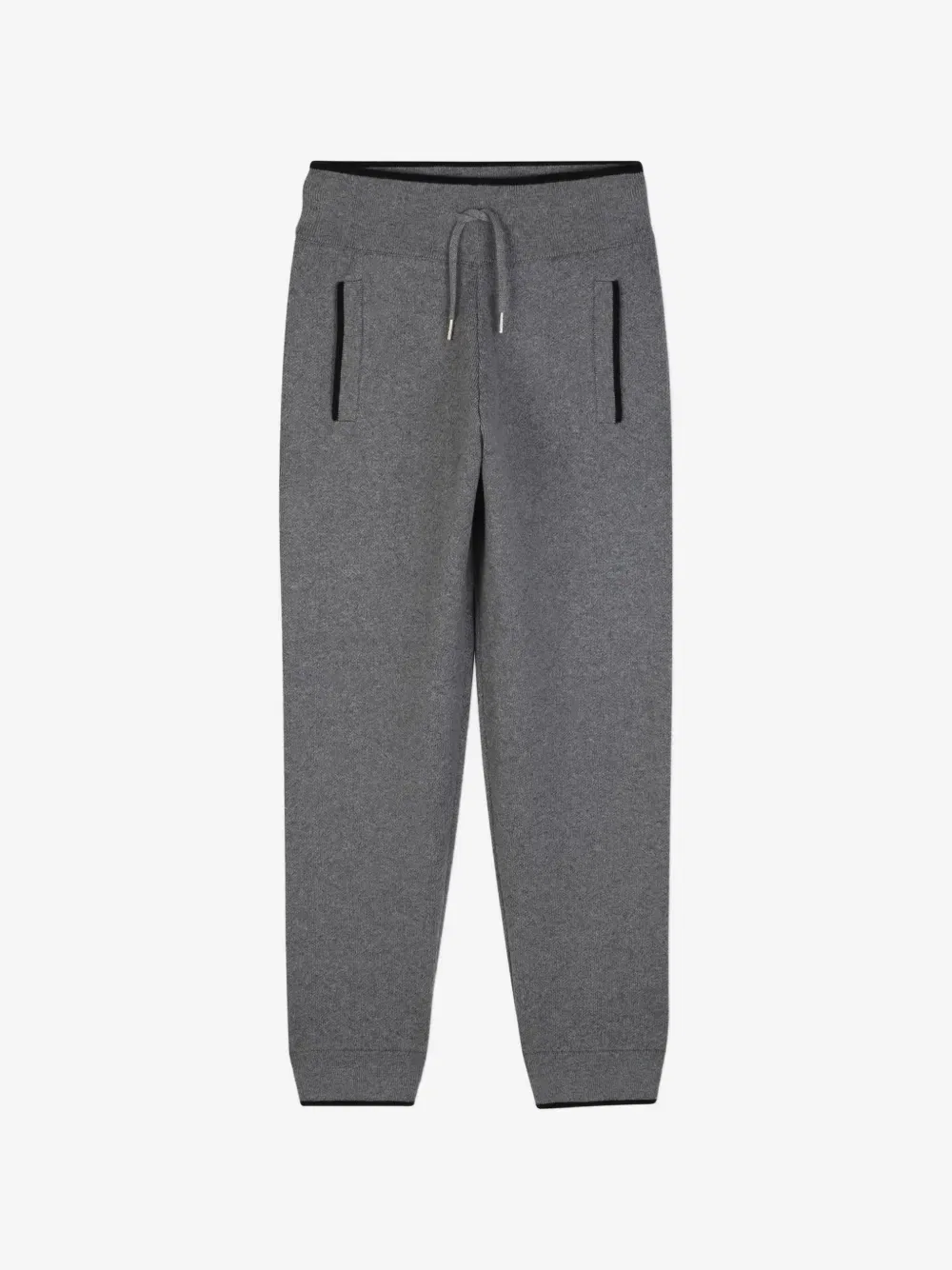 Спортивные брюки с вышивкой в виде сердец и кулиской Chloé Kids, серый