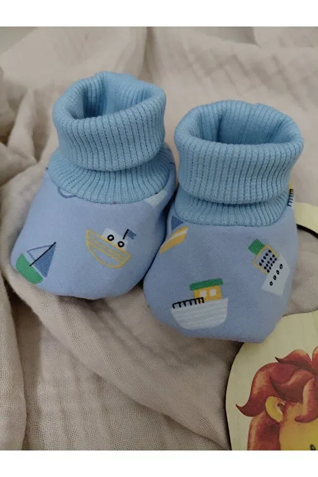 Детские пинетки для девочек вязаные Care Zsz Tasarım, Blue