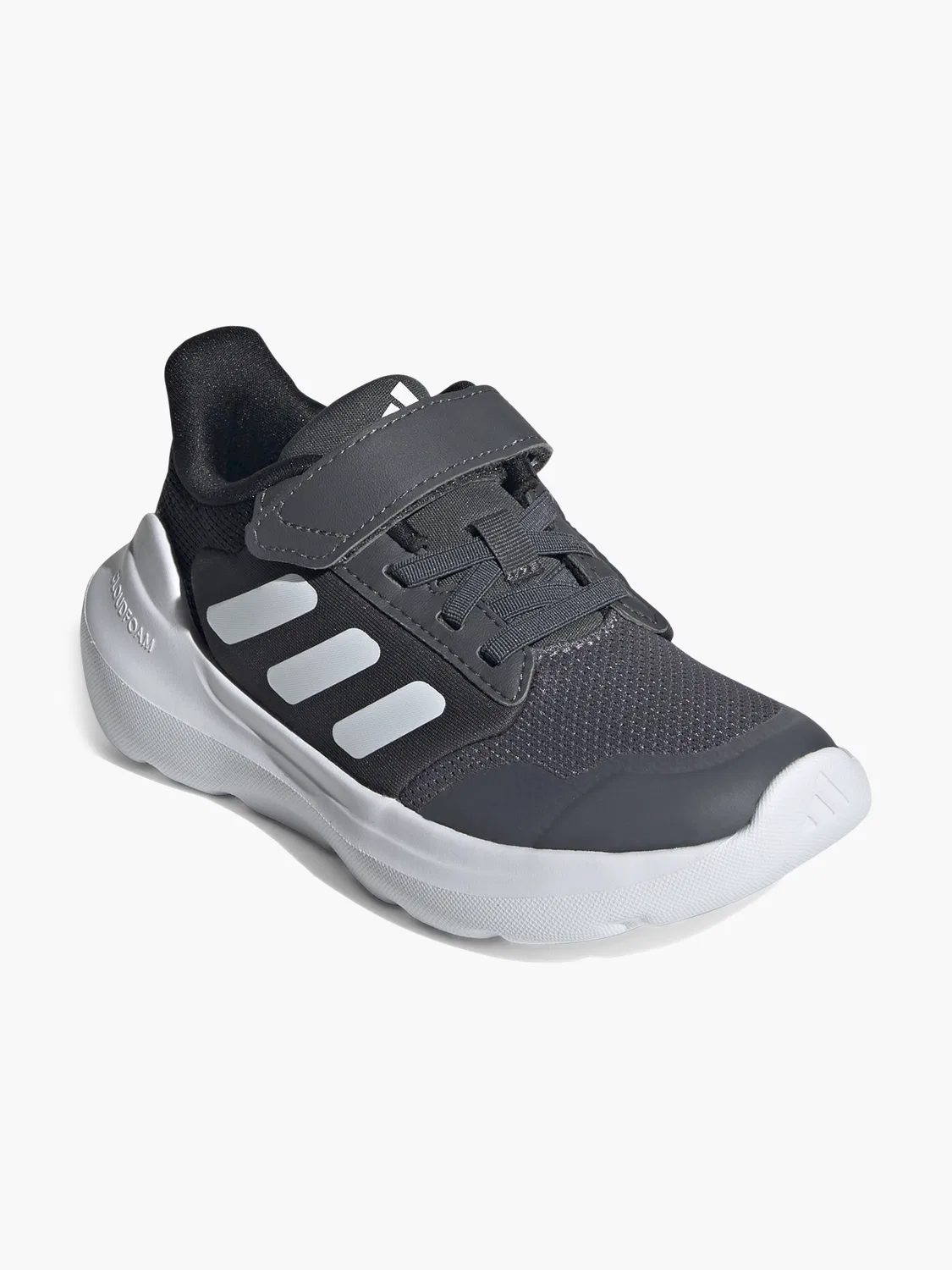 Кроссовки для мальчиков на шнуровке и липучке Adidas TENSAUR RUN 3.0 EL C, серый — фото 2