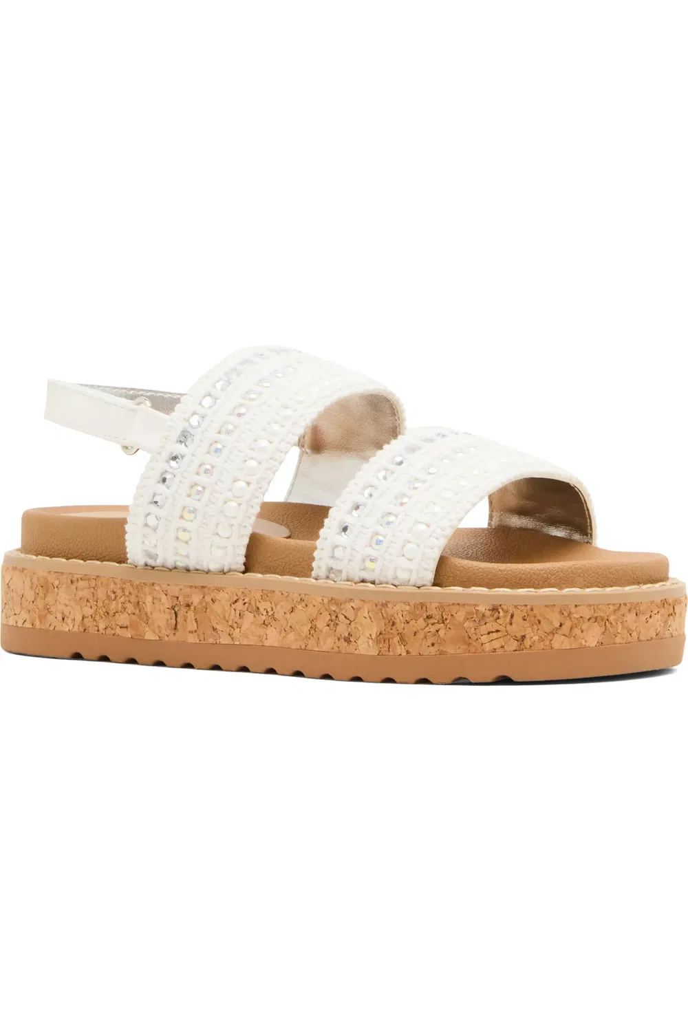 Детские сандалии платформа с блестками Rissa Steve Madden, белый