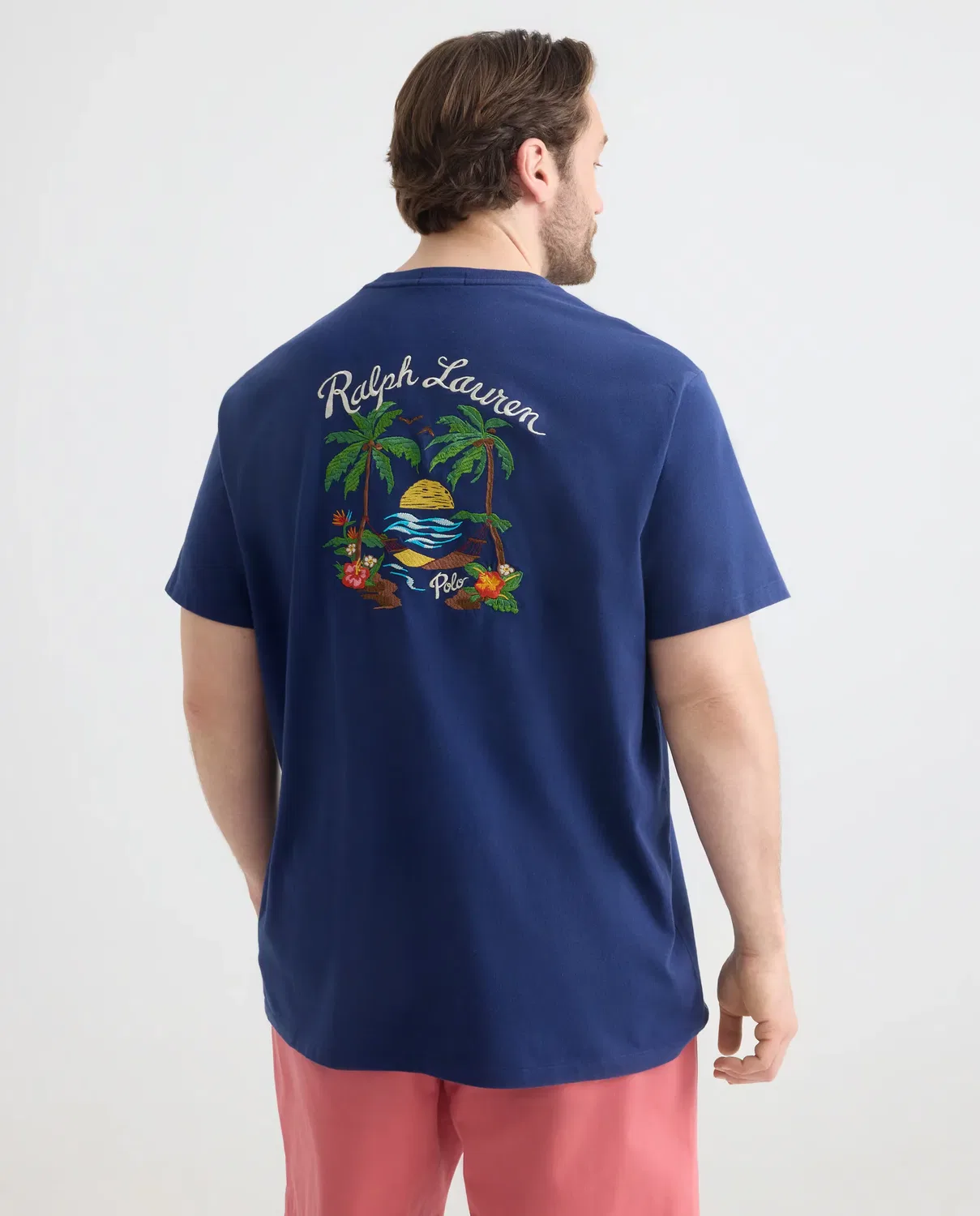 Мужская футболка с нагрудным карманом Polo Ralph Lauren, Azul Oscuro — фото 3