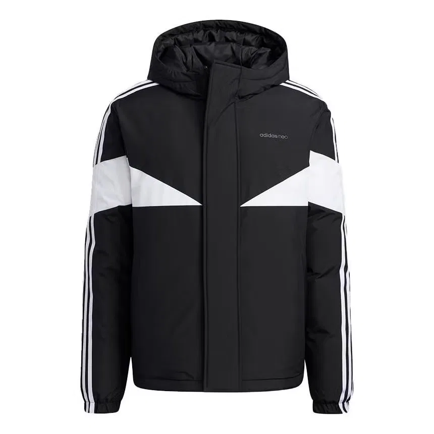 Куртка с капюшоном на пуху Adidas, черная