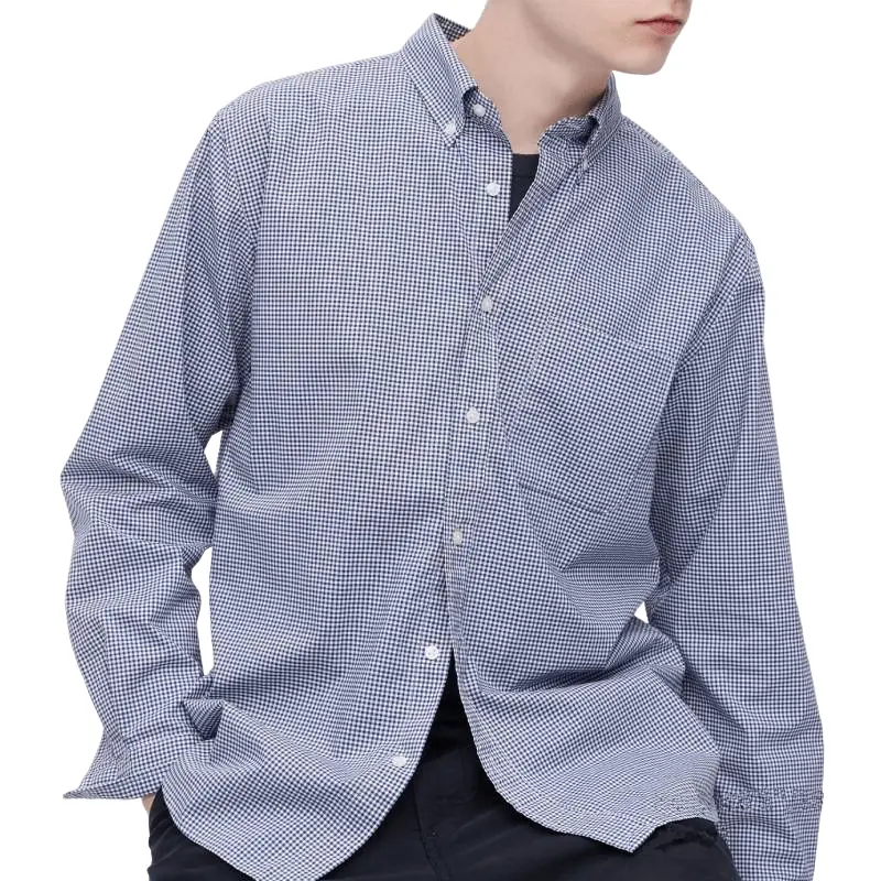

Рубашка Uniqlo Extra Fine Cotton синий