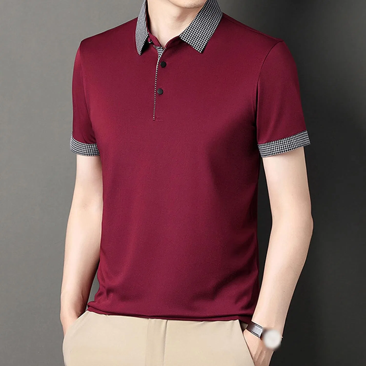 Мужская футболка с воротником Regular Fit Golf, Red — фото 4