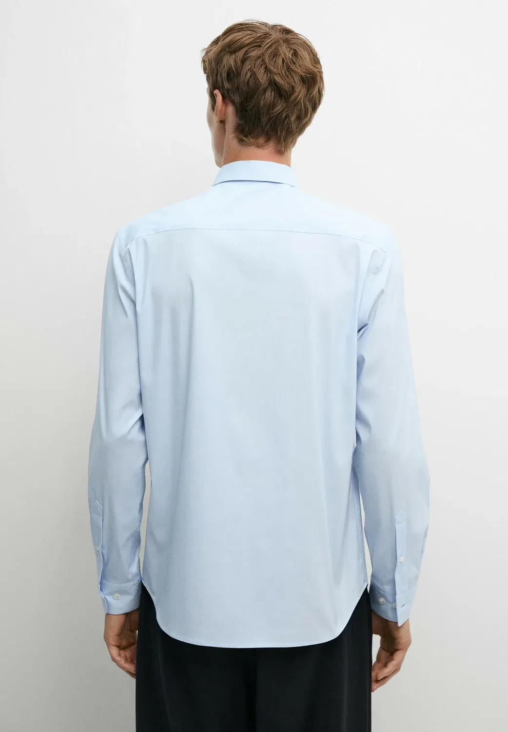 Классическая рубашка Massimo Dutti, Light Blue — фото 3