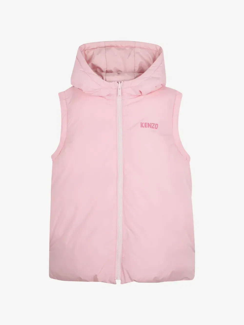 Двусторонняя куртка со съемными рукавами Kenzo Kids, розовый — фото 3