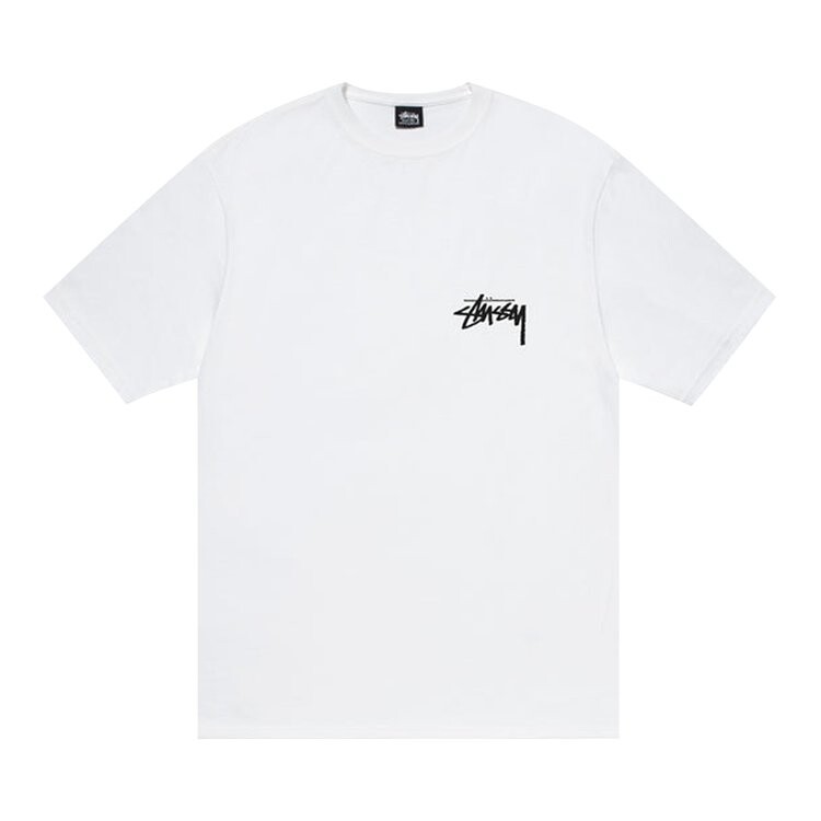 

Футболка Stussy Burning Stock Tee 'White', белый