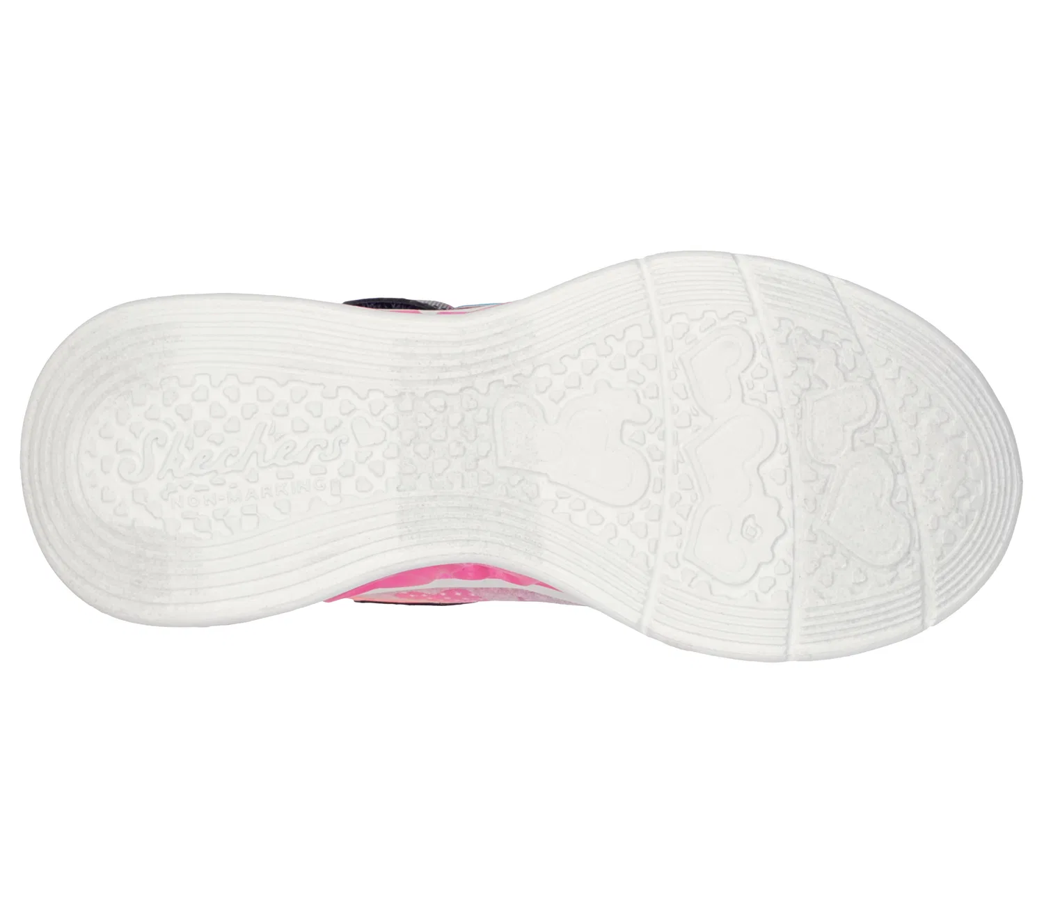 Детские кроссовки с принтом Flutter Heart Lights Simply Love Skechers, Kosmosblau — фото 3