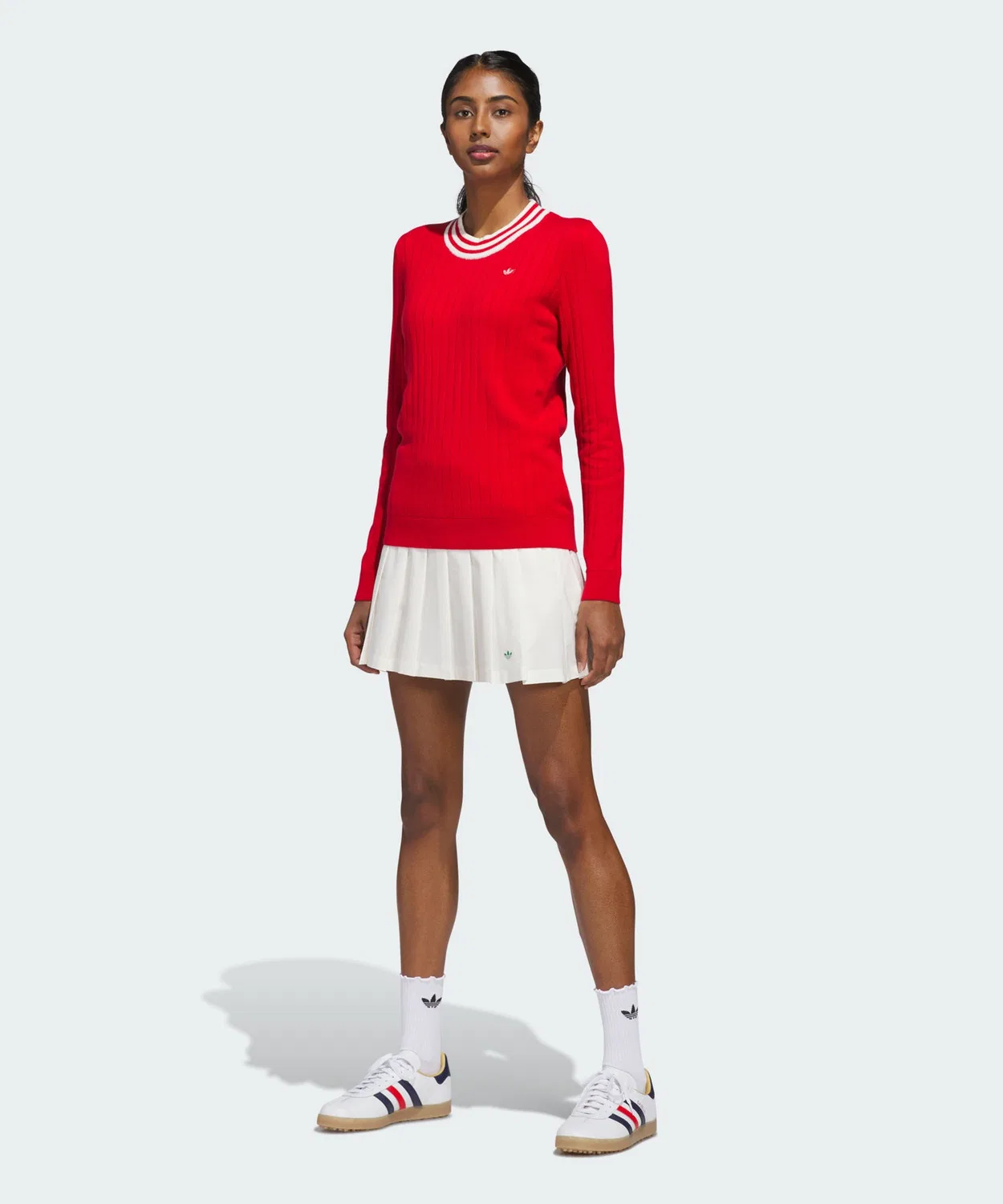 Женский свитшот с длинным рукавомAdidas Golf Чалке White/Red — фото 3