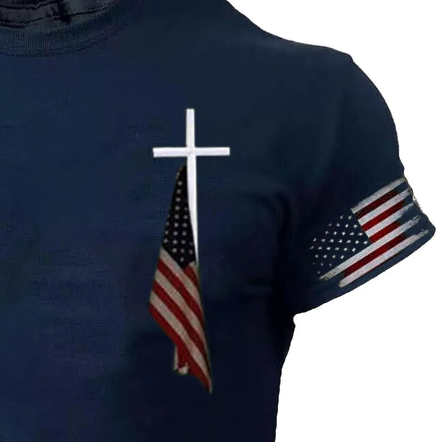 Мужская футболка с рождественским принтом Athletic Compression, Dark Blue — фото 2