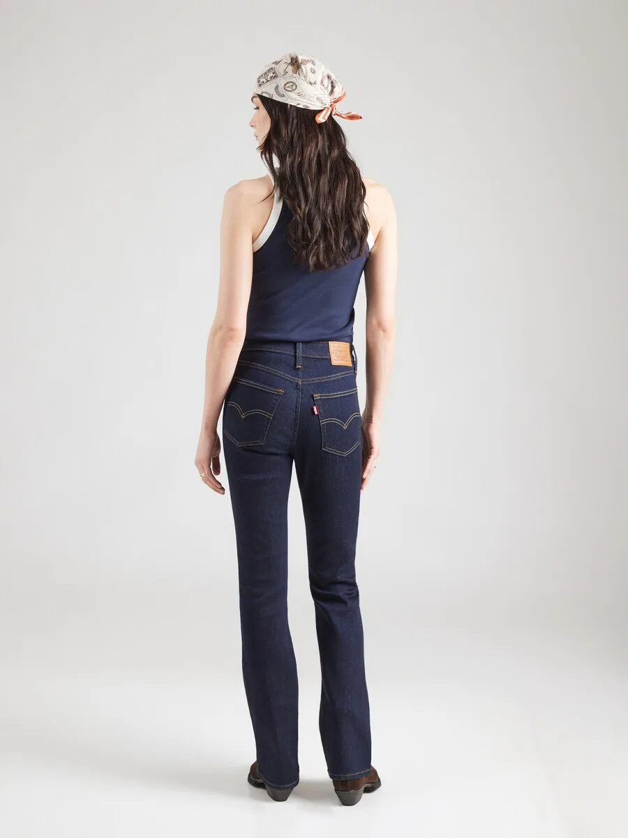 Джинсы LEVI'S Boot cut '725 HIGH RISE BOOTCUT' темно-синего цвета — фото 4