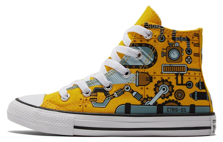 Детские кеды из канваса с высоким берцем Yellow Converse