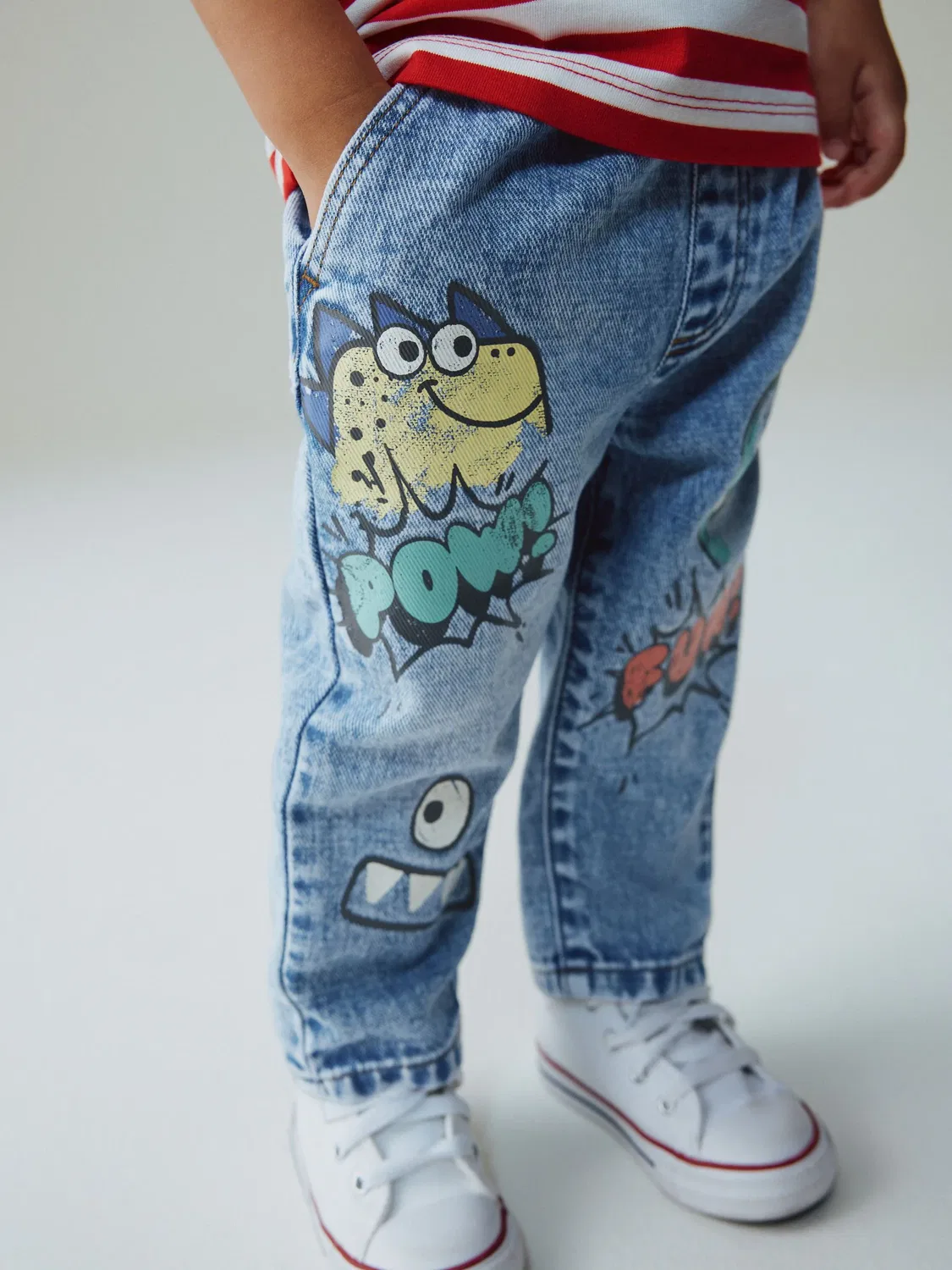 Джинсы свободного кроя, Mid Blue Denim Next