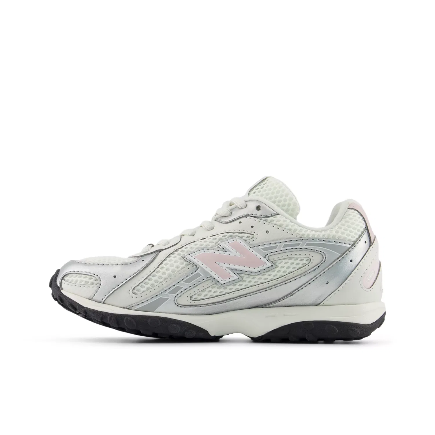 Детские кроссовки на шнуровке с принтом 204L Lace New Balance, White with Rosewood — фото 3