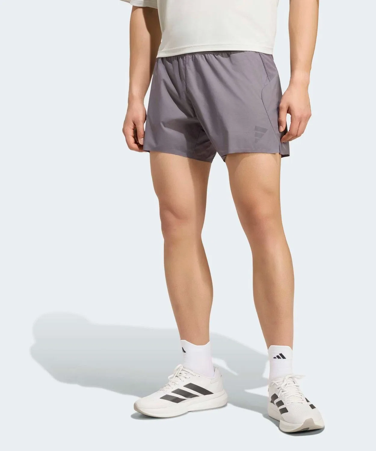 Мужские шорты для бега с двойным переплетением, Adidas, Grey