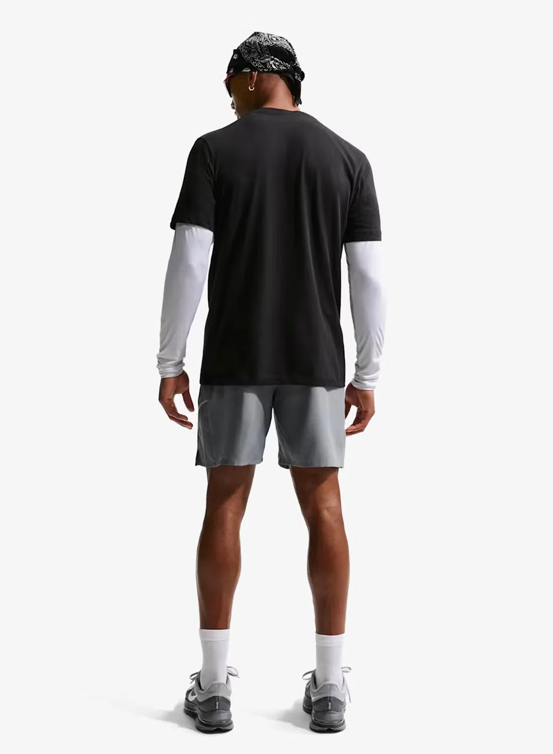Шорты с технологией Dri-FIT Miler Nike, серый — фото 4