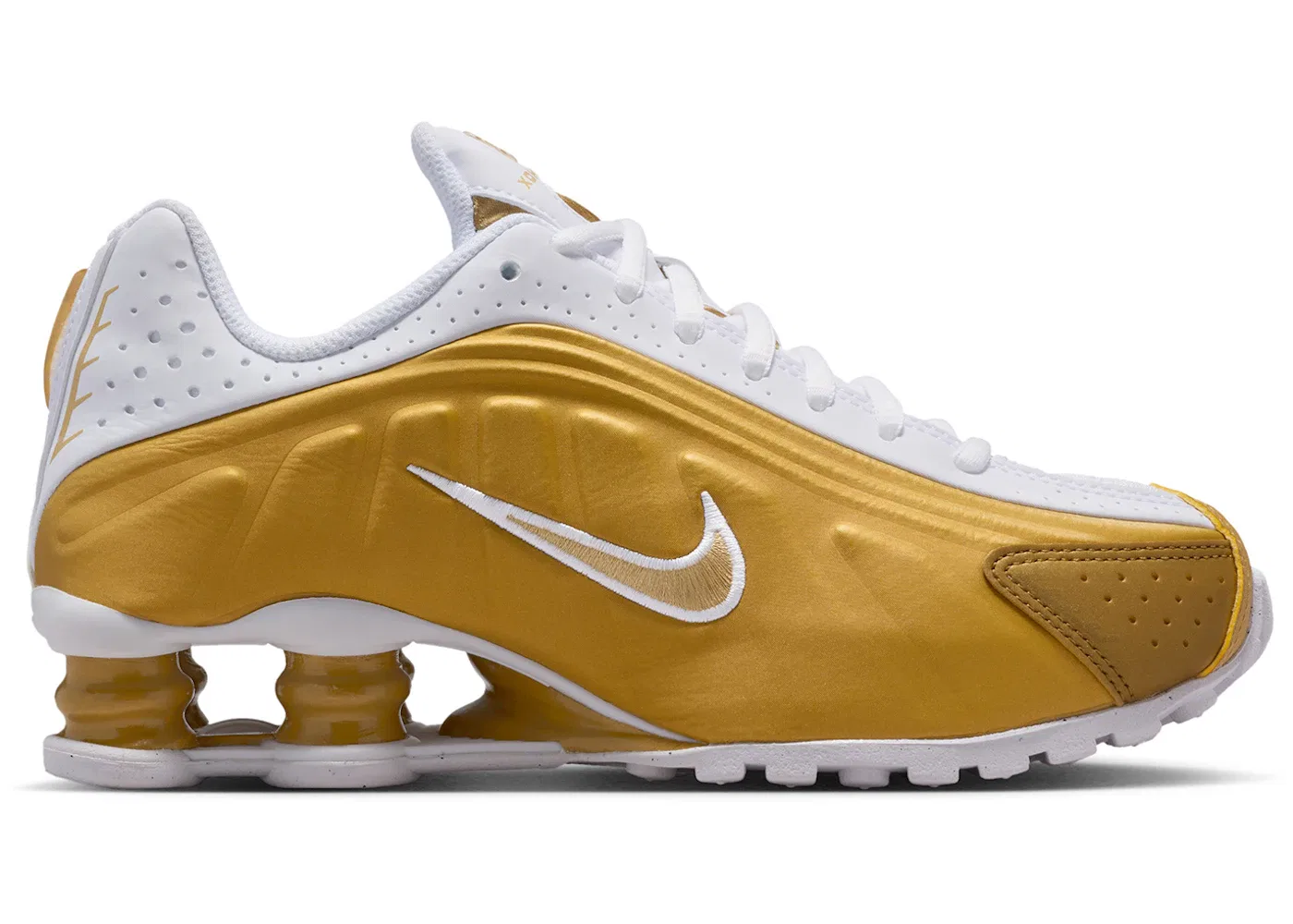 Детские кроссовки Lifestyle Nike Shox R4, Metallic Gold/White/Metallic Gold
