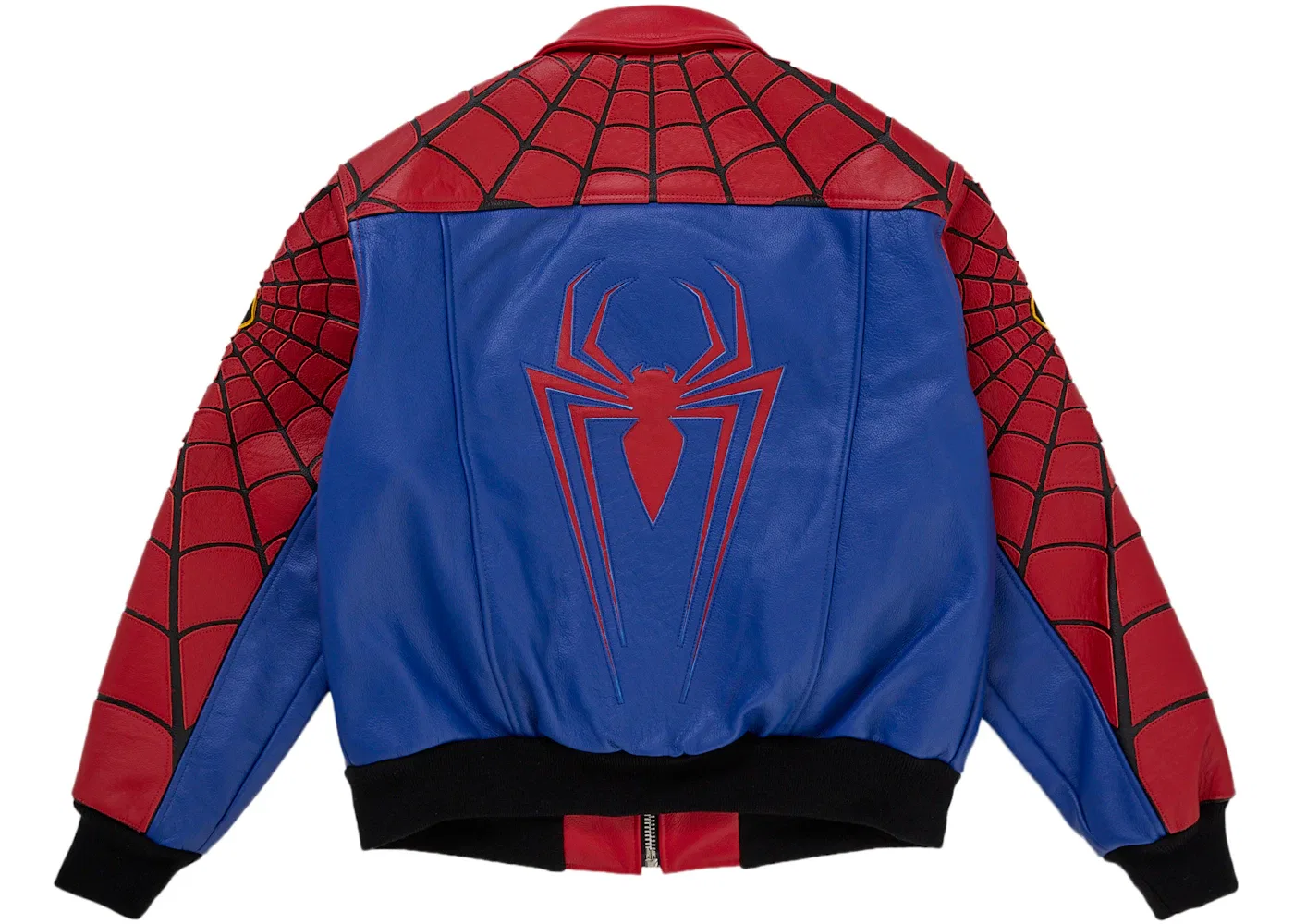 Мужская кожаная куртка Supreme Vanson Leathers Spider-Man Jacket, Multicolor — фото 3