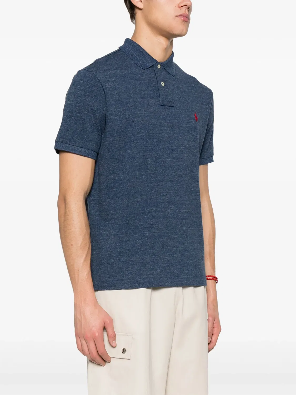 Поло из хлопкового пике Polo Ralph Lauren, индиго — фото 3
