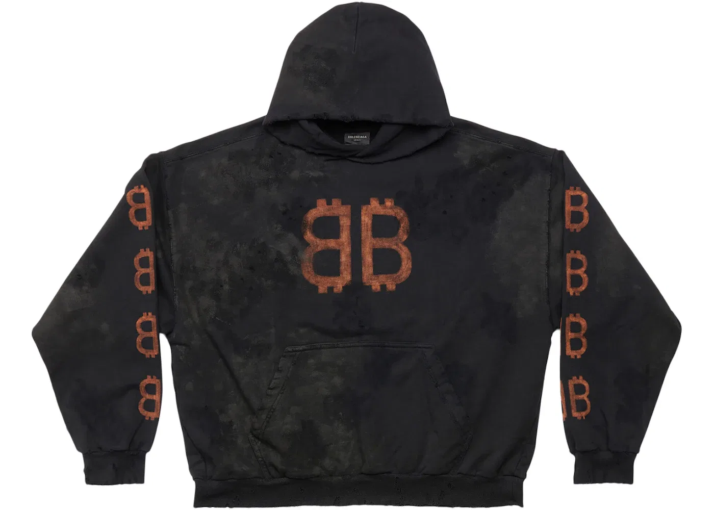 Мужской худи с принтом Crypto Medium Fit Balenciaga, Black
