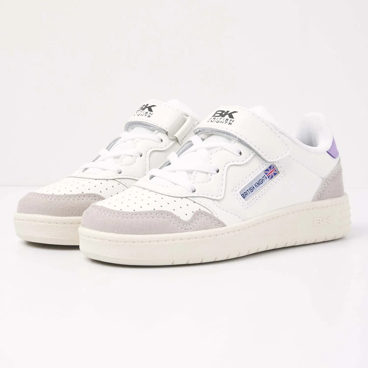 Детские кроссовки для девочек классические Noors BK British Knights, White Lilac — фото 3