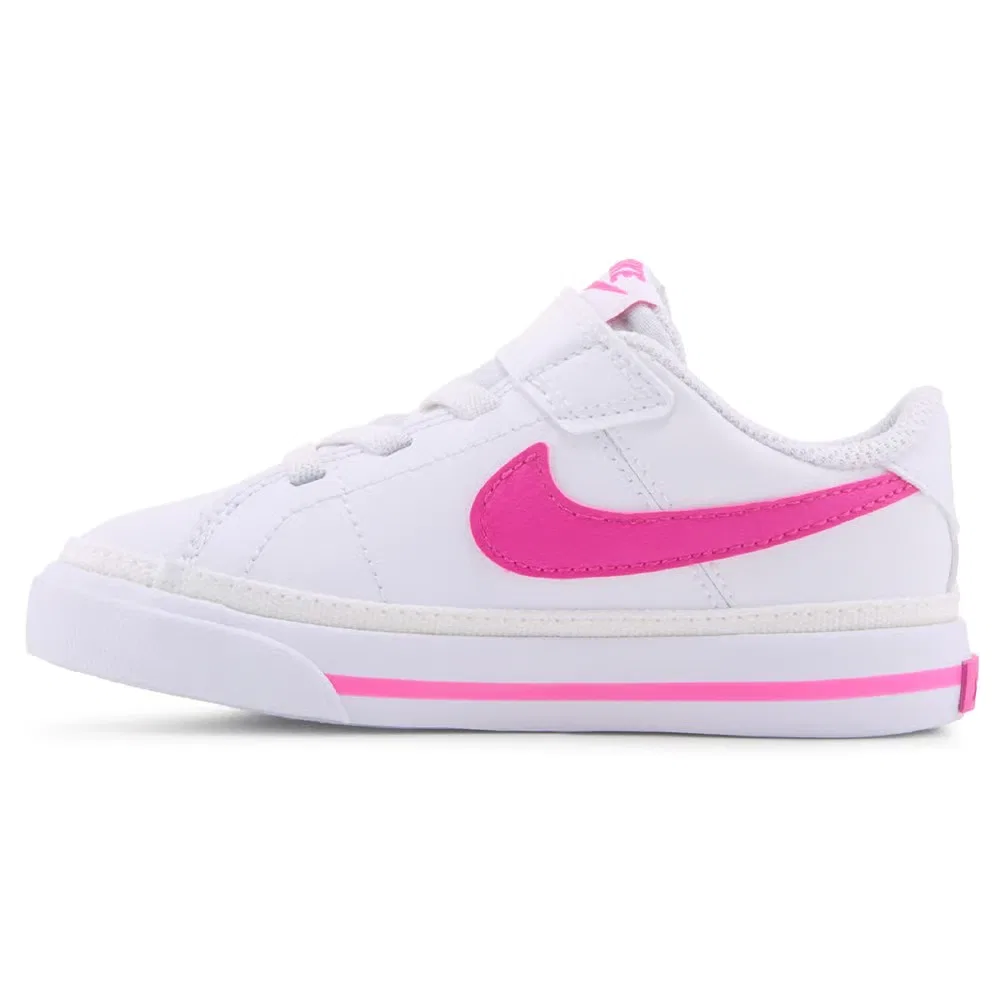 Детские низкие кроссовки Court Legacy для малышей Nike, White/Pink — фото 3