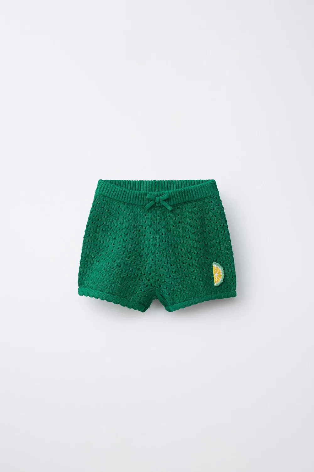 ТРИКОТАЖНЫЕ ШОРТЫ БЕРМУДА CASA LAWA X ZARA KIDS ЛИМОННОГО ТРИКОТАЖА, Green