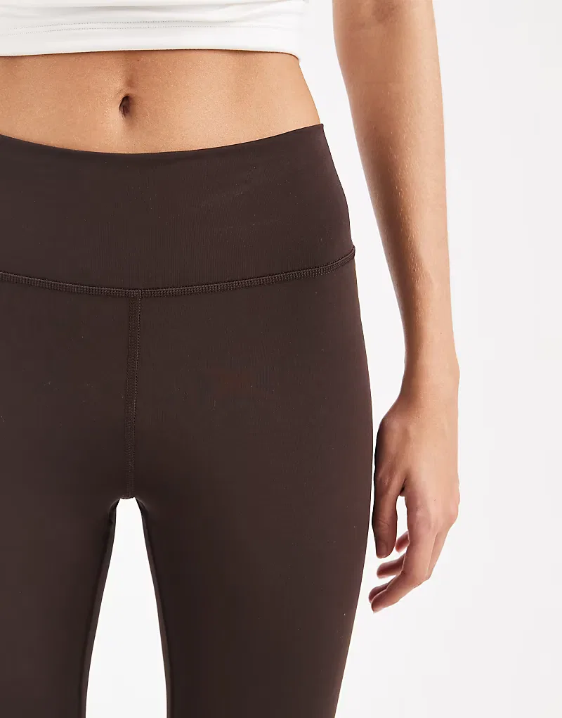 Леггинсы Adidas Performance All me essentials Flare в цвете Aurora Coffee — фото 2