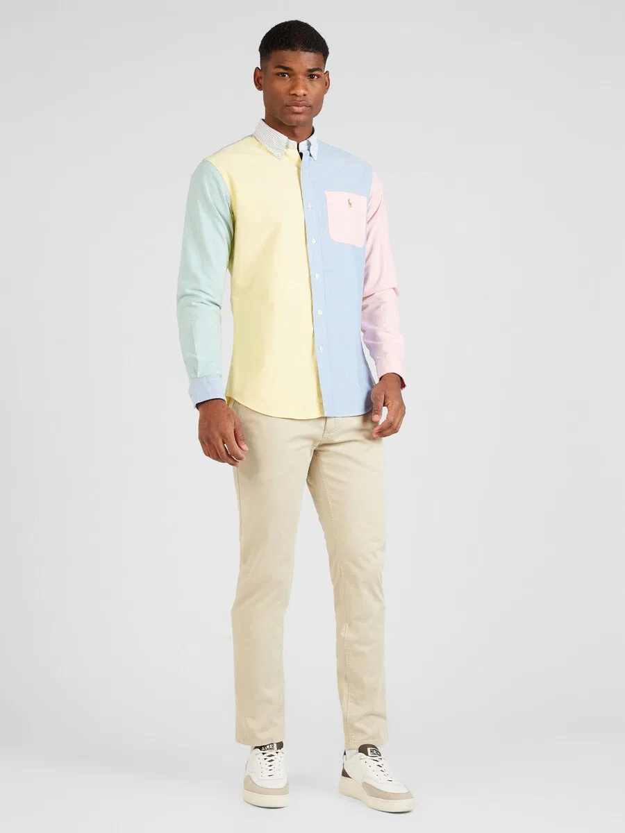 Брюки-чиносы BOSS Slim fit в цвете Kitt — фото 4