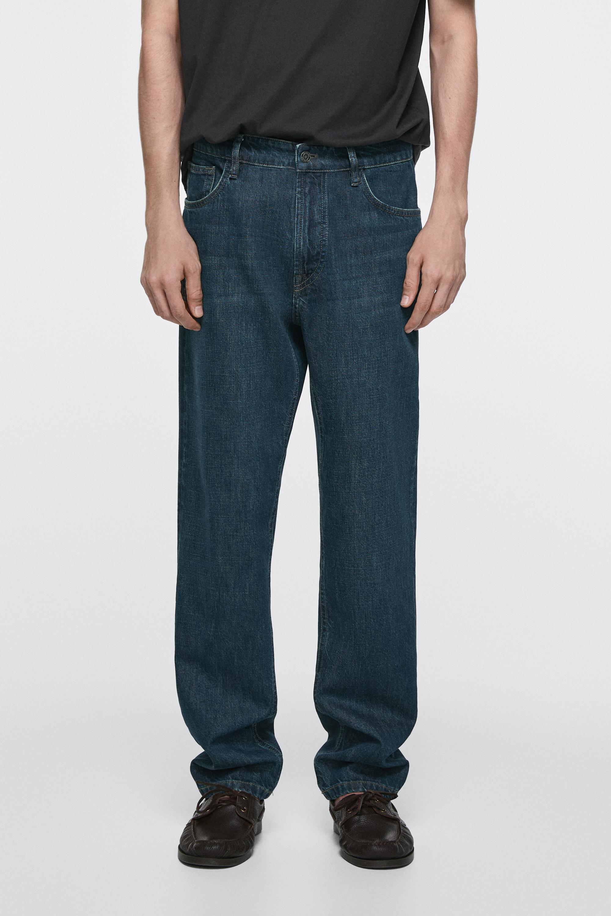 Джинсы Massimo Dutti Tapered Fit, темно-синий