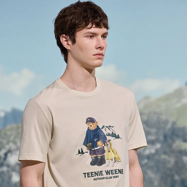 Детская футболка унисекс с принтом Teenie Weenie Men, White — фото 4