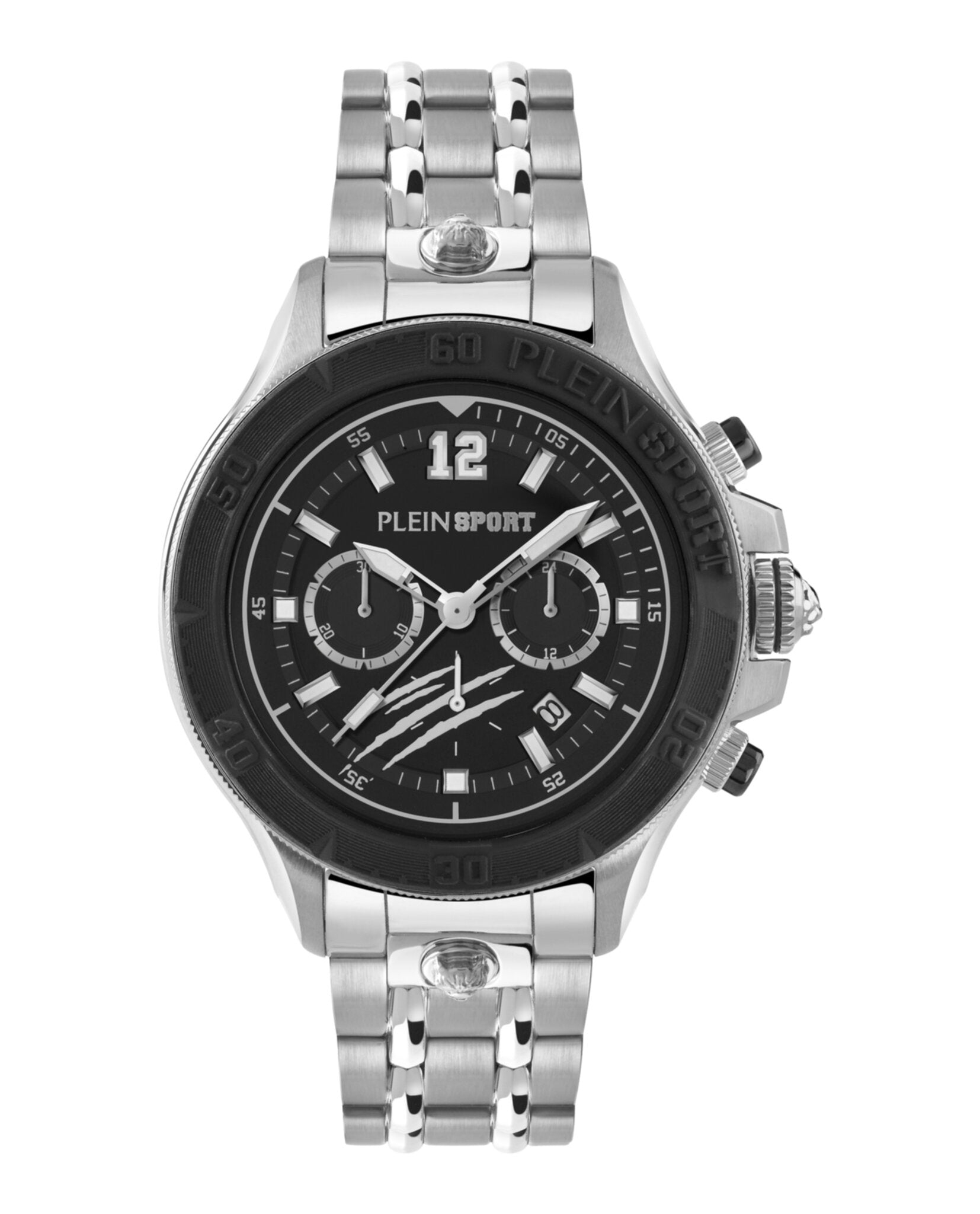 

Часы Warrior Tech PLEIN SPORT, цвет silver/stainless steel/black