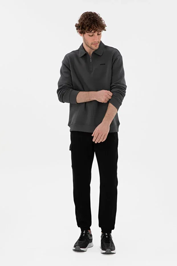 Мужские брюки-джоггеры из текстиля U.S. Polo Assn., Black — фото 3