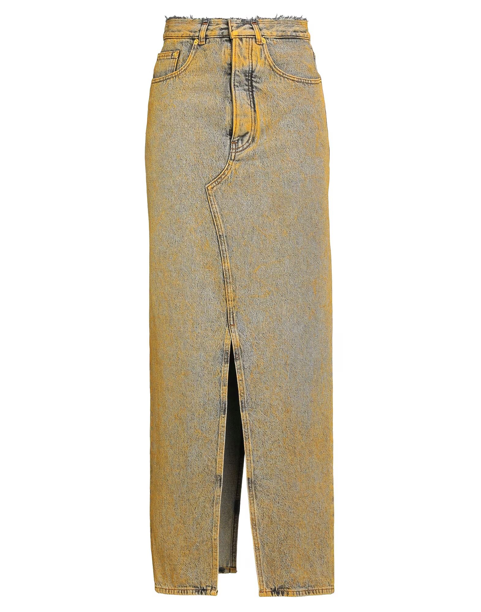 

Джинсовая юбка Mm6 Maison Margiela, горчичный