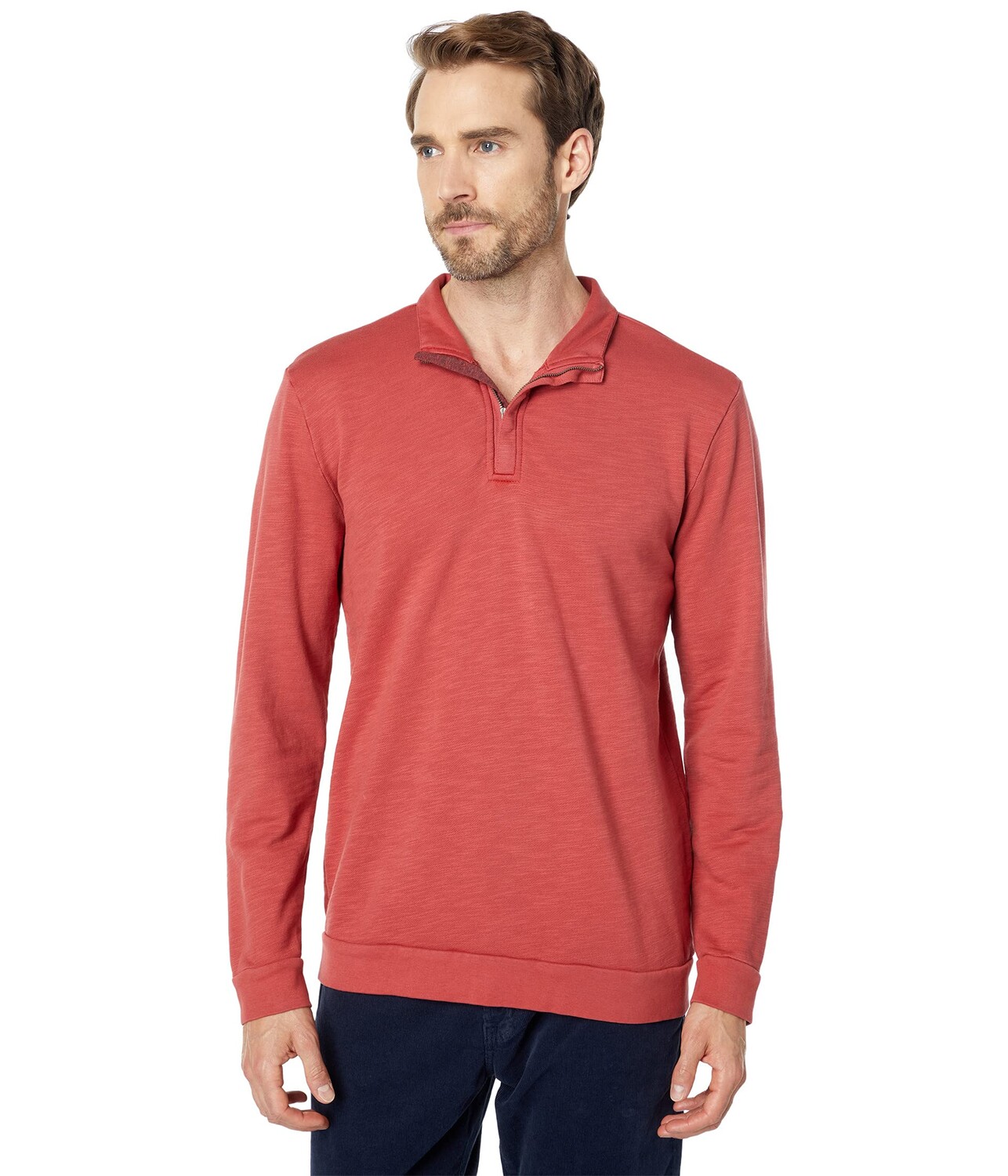 

Пуловер Mod-o-doc, 1/4 Zip Pullover Slub French Terry, Красный, Пуловер Mod-o-doc, 1/4 Zip Pullover Slub French Terry