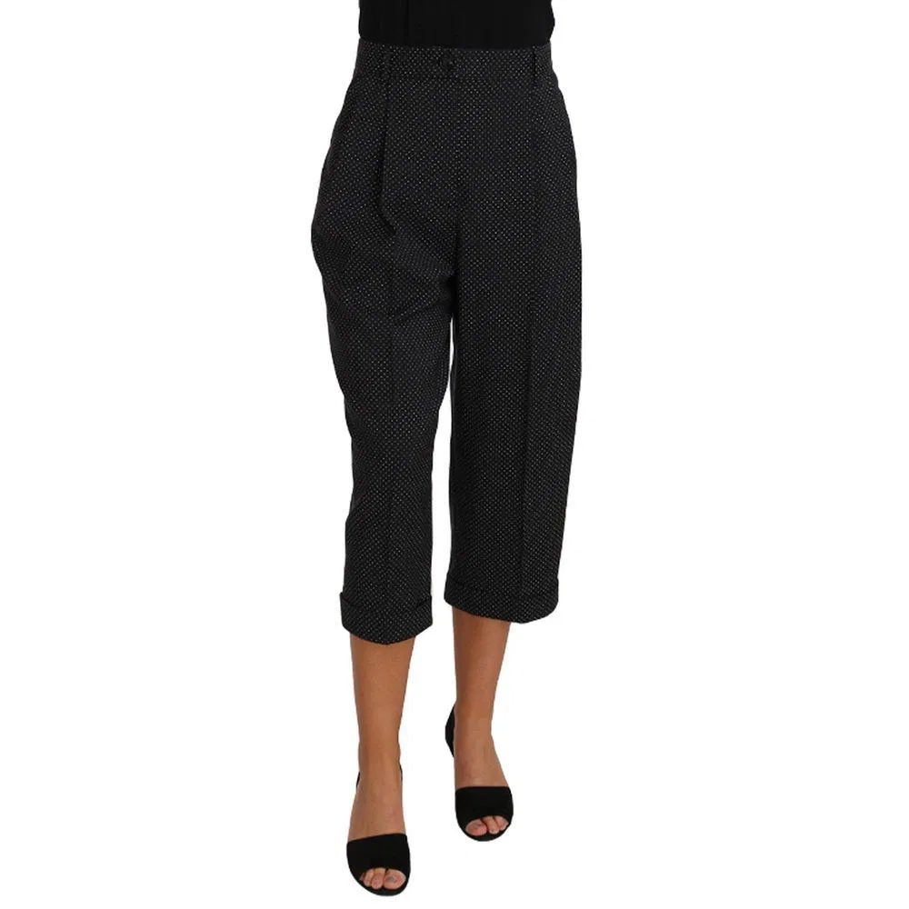 Женские брюки с принтом в горошек Pegged Pants Dolce & Gabbana, Black