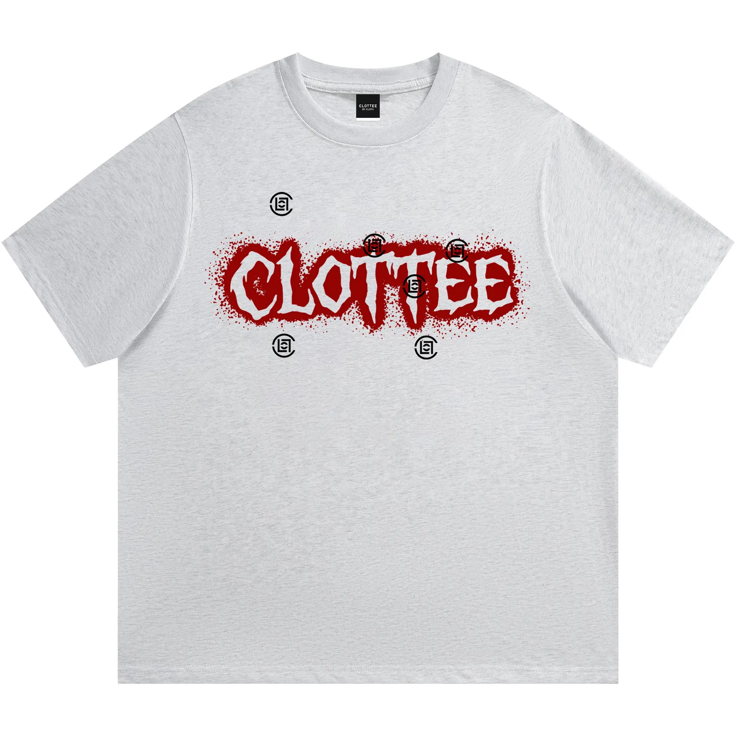 Детская футболка с круглым вырезом, унисекс, хлопковая, CLOT, Heather Gray
