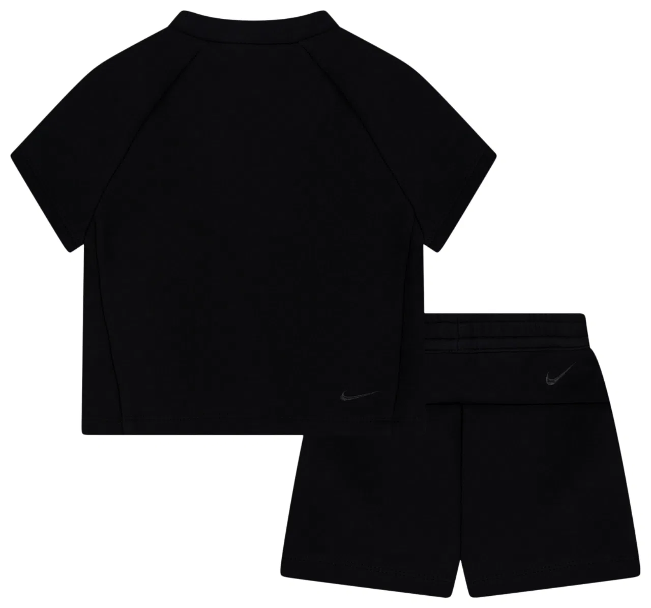 Детский комплект футболки и шорт с принтом Nike Tech Fleece T-Shirt Set, Nike, Black/Black — фото 2