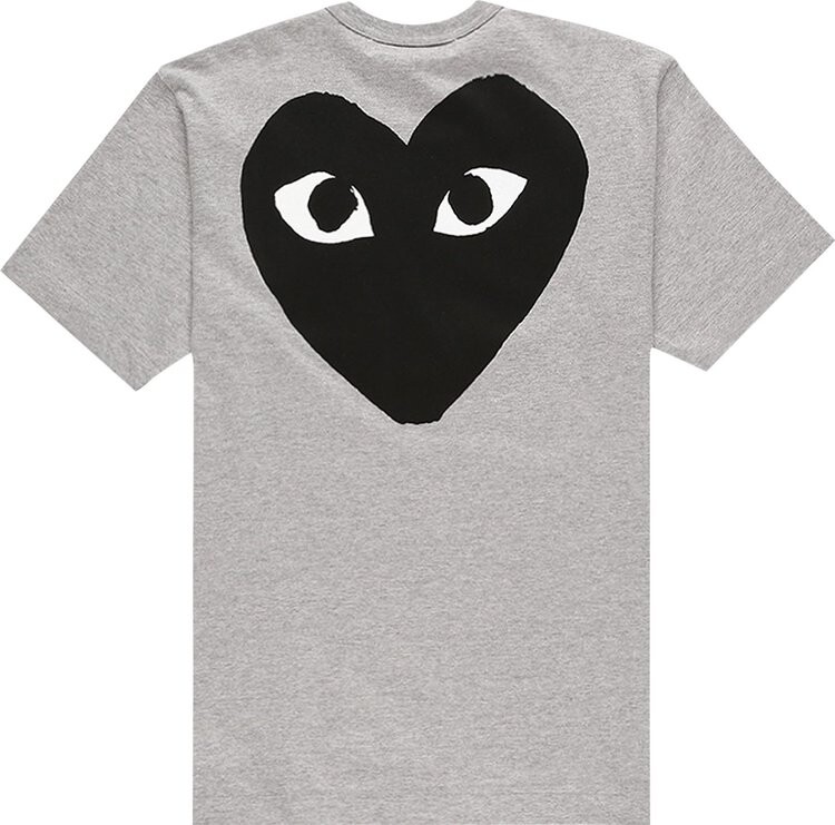 Футболка Comme des Garçons PLAY Back Logo Heart T-Shirt 'Grey', серый — фото 3