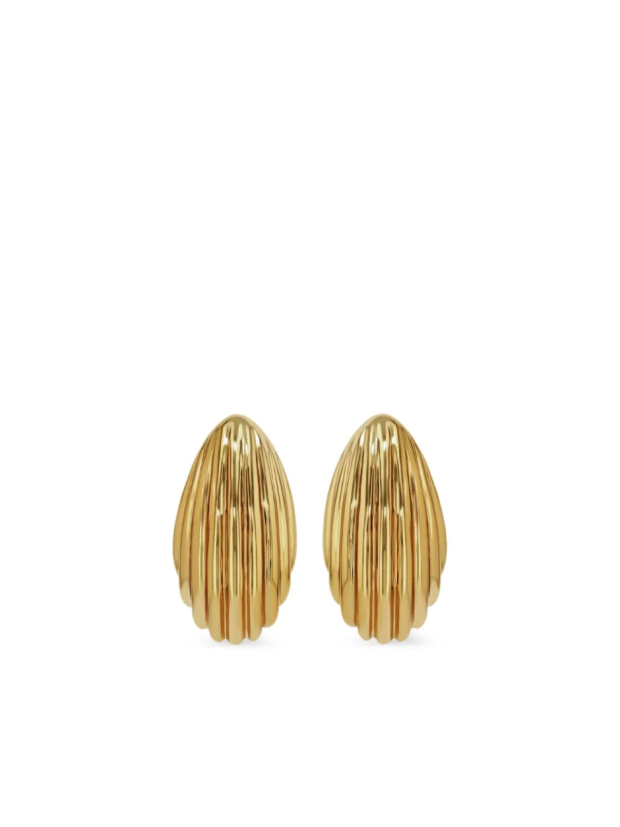 

ANINE BING маленькие серьги Ribbed Drop, золотой