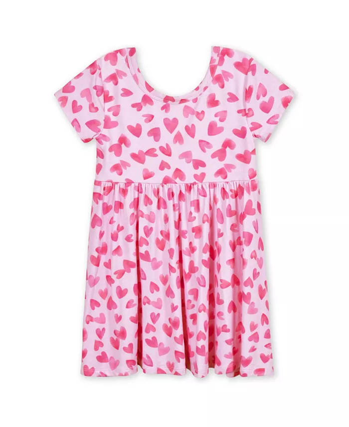 

Платье для девочки с коротким рукавом Midnight Floral Twirl Gerber, розовый